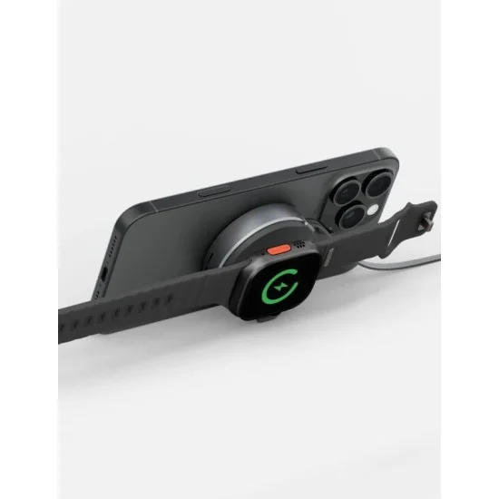Energea Magduo Arc, 2In1 Phone  And Apple Watch Charger With Retractable Cable- Gun